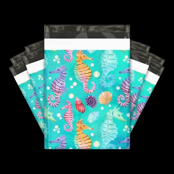 50 10X13 Poly Mailers Seahorses Shipping Envelopes Bags PRICE IS FIRM - Picture 6 of 7